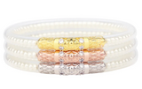 THREE QUEENS ALL WEATHER BANGLES® (AWB®) - WHITE PEARL