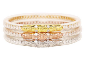 THREE QUEENS ALL WEATHER BANGLES® (AWB®) - CLEAR CRYSTAL