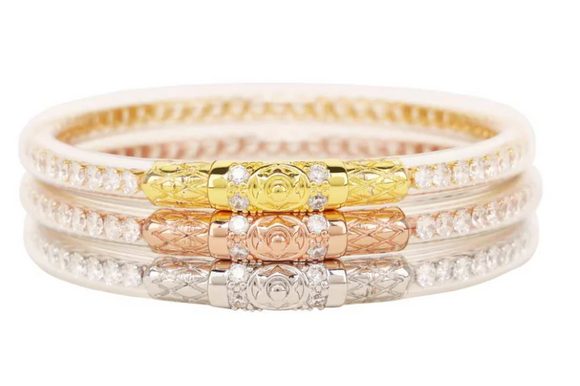 THREE QUEENS ALL WEATHER BANGLES® (AWB®) - CLEAR CRYSTAL