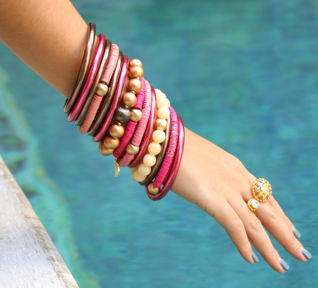 PINK ALL WEATER BANGLES – latinmoodmx
