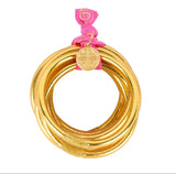 GOLD ALL WEATHER BANGLES® (AWB®) - SERENITY PRAYER-SET -PULSERA DORADA