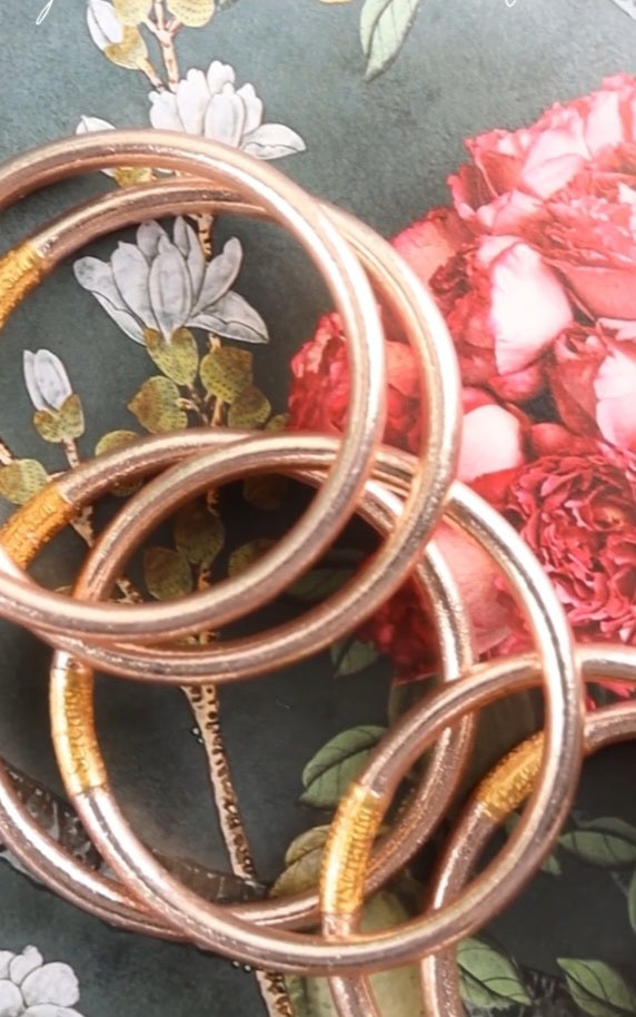 CHAMPAGNE ALL WEATHER BANGLES® (AWB®) - SERENITY PRAYER – latinmoodmx